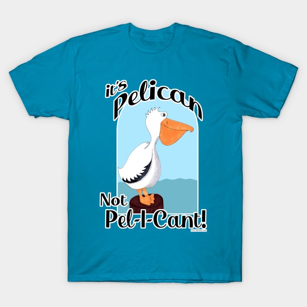 Pelican Funny Motivational Seabird Cartoon Art T-Shirt by Tshirtfort